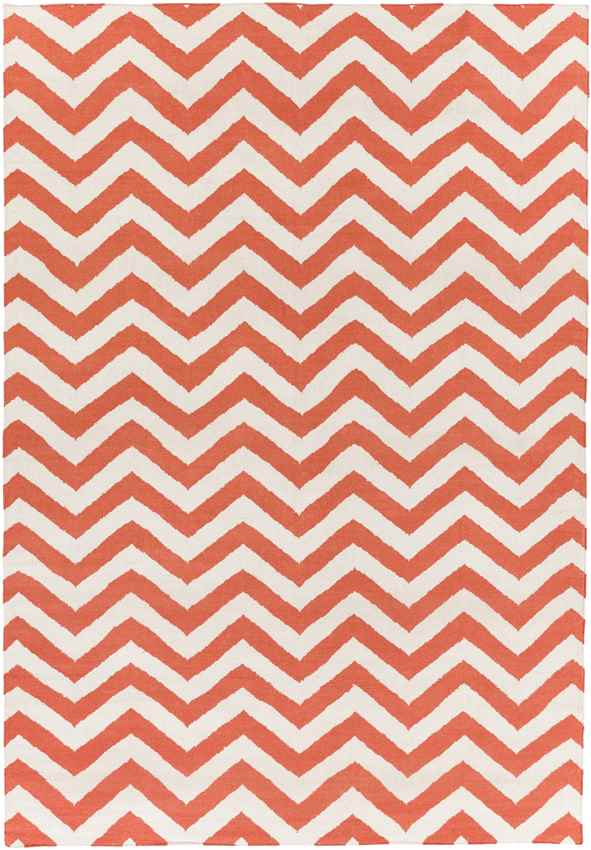 Escondido Modern Rust/White Area Rug