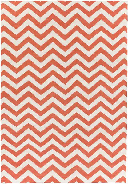 Escondido Modern Rust/White Area Rug