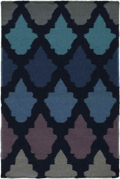 Esto Modern Blue/Black Area Rug