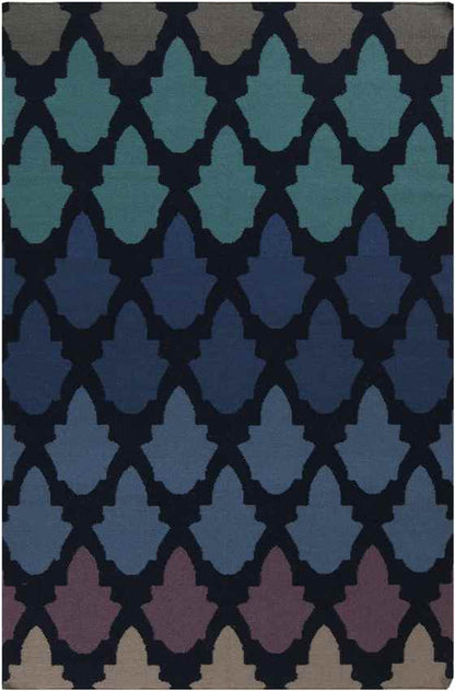 Esto Modern Blue/Black Area Rug