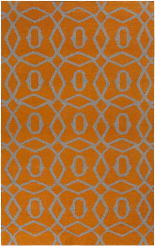 Excel Modern Burnt Orange/Gray Area Rug