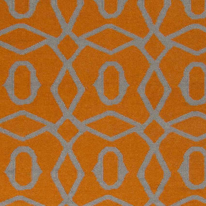 Excel Modern Burnt Orange/Gray Area Rug