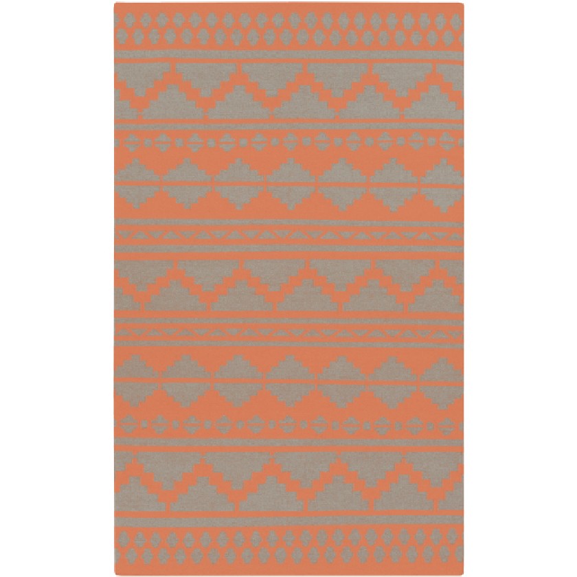 Noella Rustic Coral/Gray Area Rug