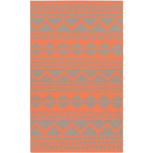 Noella Rustic Coral/Gray Area Rug
