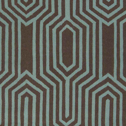 Fairfield Modern Blue/Brown Area Rug