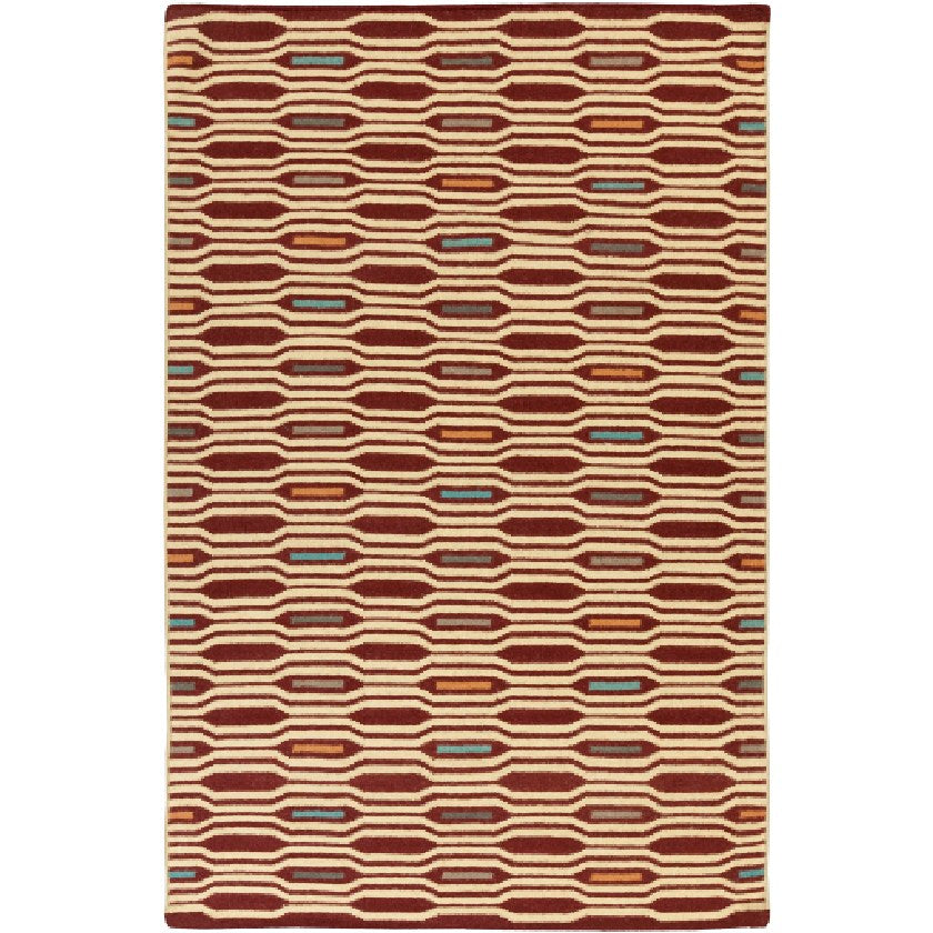 Fairfax Modern Rust Area Rug