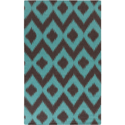 Ninon Global Teal/Black Area Rug