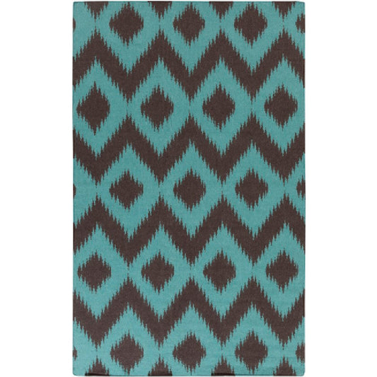 Ninon Global Teal/Black Area Rug