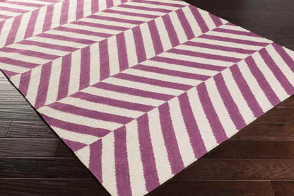 Faunsdale Modern Magenta/Ivory Area Rug