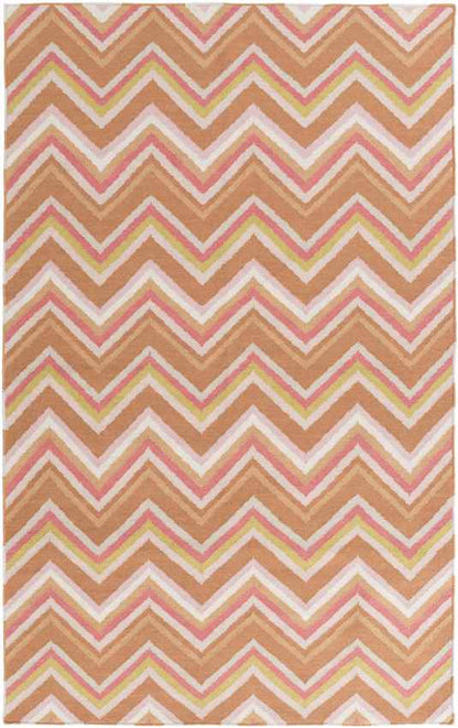 Emmet Modern Brown/Pink/Green Area Rug