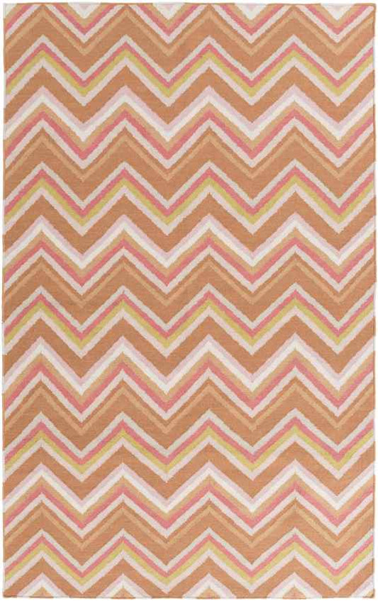Emmet Modern Brown/Pink/Green Area Rug