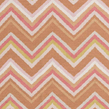 Emmet Modern Brown/Pink/Green Area Rug
