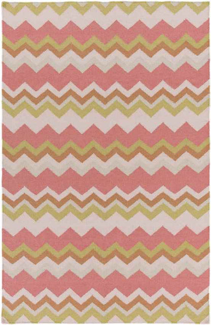 Weende Modern Pink/Green Area Rug