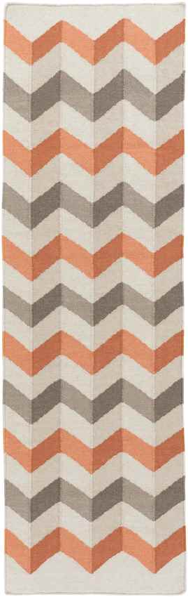 Fayetteville Modern Ivory/Orange Area Rug