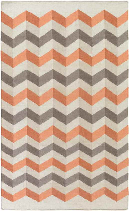 Fayetteville Modern Ivory/Orange Area Rug