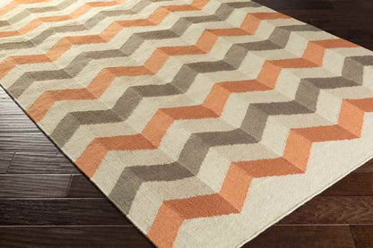 Fayetteville Modern Ivory/Orange Area Rug