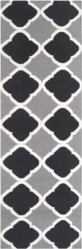 Eureka Modern Jet Black/Gray Area Rug