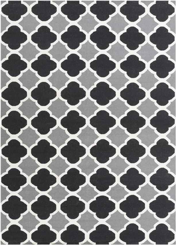 Eureka Modern Jet Black/Gray Area Rug