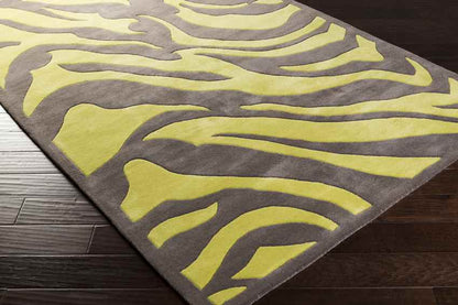 Ferndale Modern Black/Dark Purple/Medium Gray Area Rug