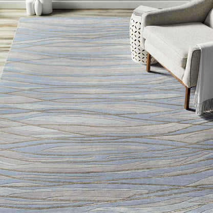 Sebastiona Modern Denim Area Rug
