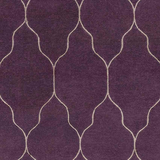 Flagstaff Modern Eggplant/Brown Area Rug