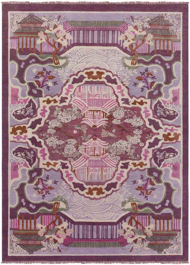 Foley Traditional Garnet/Eggplant Area Rug