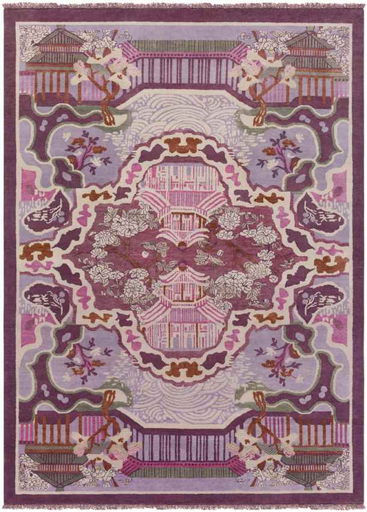 Foley Traditional Garnet/Eggplant Area Rug