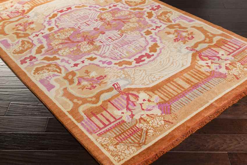 Foley Traditional Bright Pink/Burnt Orange Area Rug