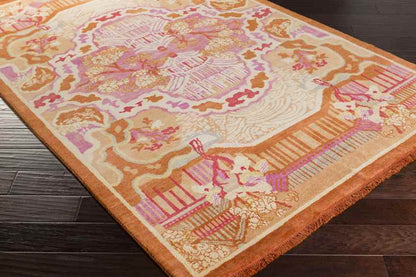 Foley Traditional Bright Pink/Burnt Orange Area Rug