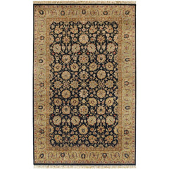 Grantville Traditional Black/Tan Area Rug