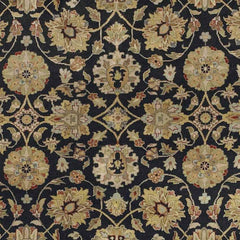 Grantville Traditional Black/Tan Area Rug