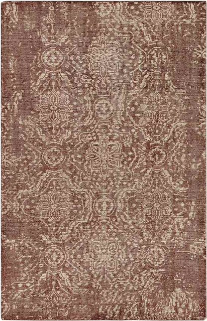 Nigadoo Traditional Dark Red Area Rug