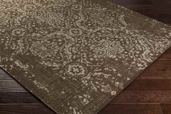 Nigadoo Traditional Dark Brown/Khaki Area Rug