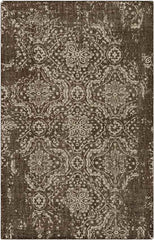 Nigadoo Traditional Dark Brown/Khaki Area Rug