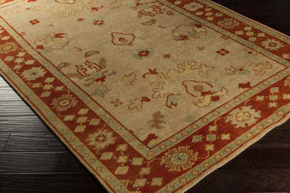 Habersham Traditional Dark Gold/Dark Red Area Rug
