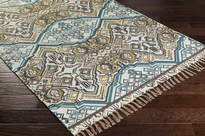 Haleburg Global Brown/Blue Area Rug