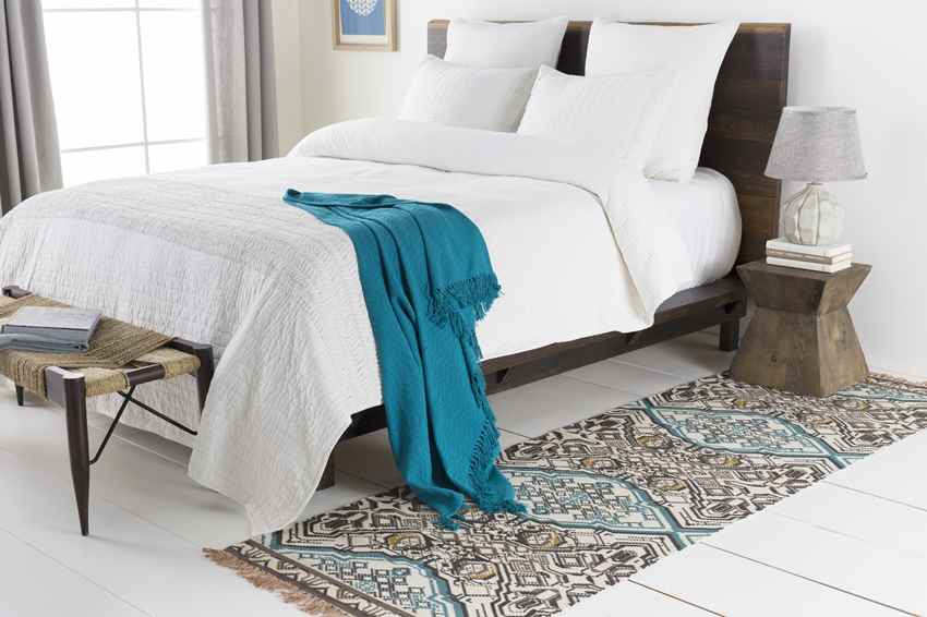 Haleburg Global Brown/Blue Area Rug