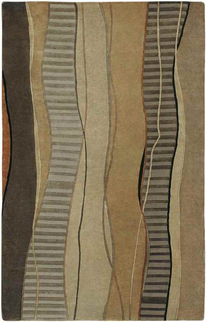 Harrell Modern Brown Area Rug