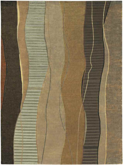 Harrell Modern Brown Area Rug
