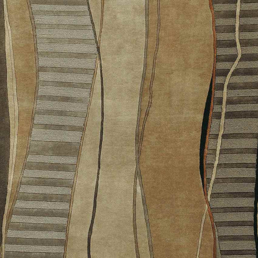 Harrell Modern Brown Area Rug