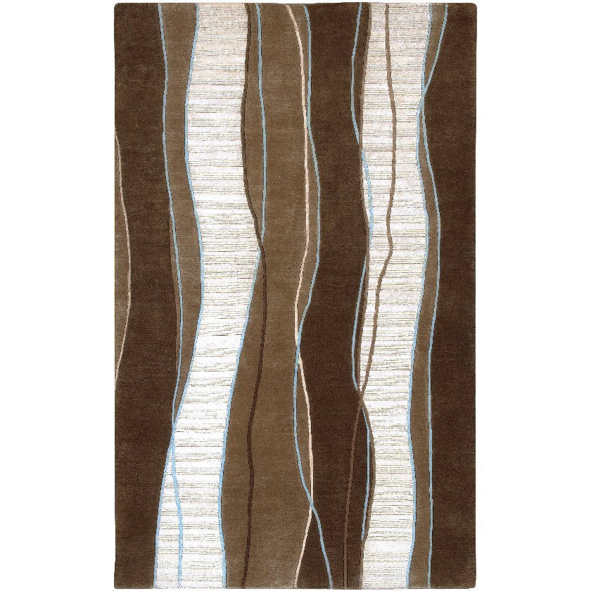 Harrell Modern Cream/Brown Area Rug