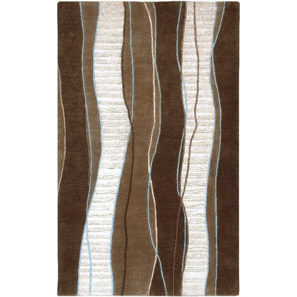Harrell Modern Cream/Brown Area Rug