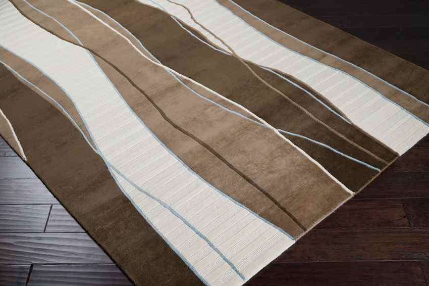 Harrell Modern Cream/Brown Area Rug