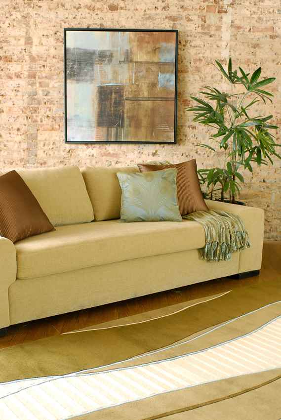 Harrell Modern Cream/Brown Area Rug