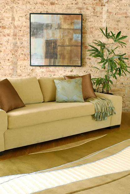 Harrell Modern Cream/Brown Area Rug