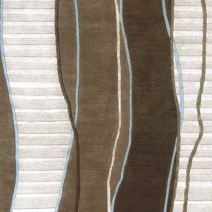 Harrell Modern Cream/Brown Area Rug