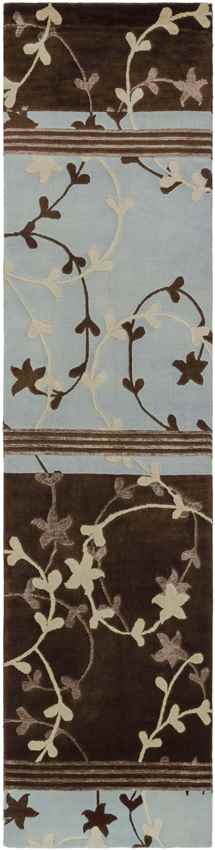 Hayneville Modern Brown/Light Blue Area Rug