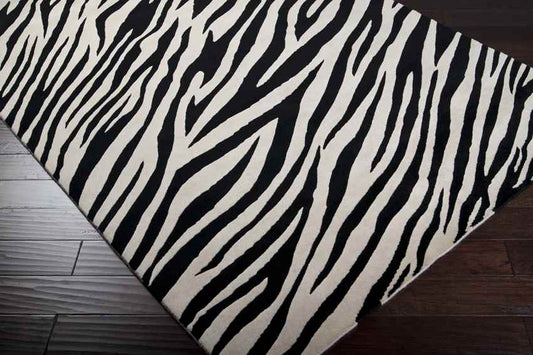 Hazen Modern Ivory/Black Area Rug