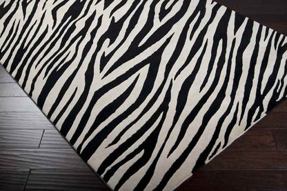 Hazen Modern Ivory/Black Area Rug