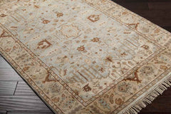 Hindsville Traditional Khaki/Light Gray Area Rug